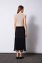 Pleated Skirt with Elastic Waistband in Black - 4