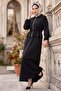 Double Suit with Jacket and Sleeveless Dress Black Hm2922 - 4