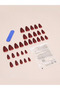 30-Piece Set of Artificial Nails, Uniform Color, Tapered Shape, Red, Suitable for Daily Wear by Women, Press-On Nail Accessories, Artificial Nails. - 5