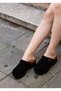 7663 Genuine Leather Suede Trok Detailed Buckle Thick Heeled Women's Clog Slippers - 5