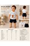 Mini Bear Friends Printed Cotton Combed Cotton Baby Boy Shorts Summer Set - 8
