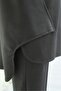 Long Back Cycling Collar Top and Elastic Sleeve Pants Set - Black - 7