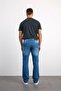 76076-73600 Men's Regular Fit Mid Waist Mid Leg Denim Pants 76076-73600 - 4