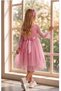 Guipure Princess Girl's Dress with Lace and Buckle - 3