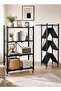 Foldable Storage Rack Metal Black 126x71x35cm - 8