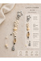 Bag Charm Pearl Sea Theme Silver Color Star Clip 16 cm Premium Bag Charm - 2