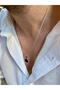 Quivandar Silver Color Stainless Steel Gourmet Chain Round Onyx Stone Men's Necklace - 2