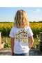 Retro Logo Girls' T-Shirt - White Kids' Tee with Yellow Sunflower - 2