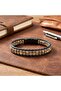 Odun Jasper & Hematite Steel Braided Leather Bracelet 18392B22D8 Premium Stain-Resistant Elegant - 4