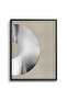 Metallic Split Circle Islamic Wall Art | Framed Canvas Print with Silver Foil Embossed | Luxury Modern Decor for Living Room, Bedroom, Office & Gift (Set of 2) - 4