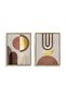 Geometric Abstract Islamic Wall Art | Framed Canvas Print with Gold Foil Embossed | Luxury Modern Decor for Living Room, Bedroom, Office & Gift (Set of 2) - 2