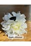 Luxury Large Volume Cream White Peony Rose Flower Pearl Hairpin - 4