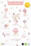 Pastel Cute Rabbit Wall Sticker Set 52 Pieces |   Mushroom, Butterfly and Daisy Children's Room Sticker - 6
