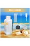 6Pack 16oz Glass Juice Bottles with Lids – Reusable Drinking Containers for Juice, Smoothies, Water, Iced Coffee – Includes 6 Glass Straws, 6 Airtight Lid, 6 Straw Lids, 1 Bottle Brush - 3