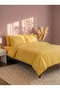 Alissa Yellow Floral Embroidered Cotton Double Duvet Cover Set - 6 Pieces - 6