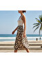 EMERY ROSE Women's Leopard Print Wrap Midi Skirt - 4