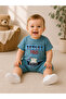 Baby Boy Teddy Bear Printed Summer Short Sleeve Stylish Baby Romper - 2