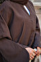 Women's V-Neck Modal Suit with Trousers in Brown - 10