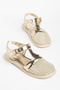 Gold Tulle Poly Sole Sandals Women's Shoes Lily
