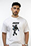 Jhope on Street Design Printed Oversize White T-Shirt