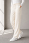 Women's 2-Piece Linen Relaxed Cut Lightweight Fabric Casual Pants - 6