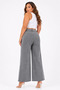 Plus Size Akar Fabric High Waist Stoned Wide Leg Women's Trousers - 2