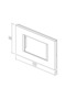 TEM Line 3-module device frame, silver - 2