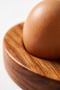 Yumi̇ Natural Wooden Egg Cup Set of 6 - Wooden Egg Holder for Breakfast Table - 4