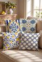 Ethnic Lemon Patterned 4-Piece Throw Pillow Cover Set
