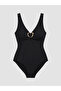 Alita City Women's V-Neck Metal Appliqued Swimsuit with a Difference