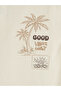 Lcw Kids Beige Crew Neck Boy's Pajama Set with Shorts - 8