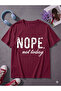 Women's Men's Nope Not Today Printed Oversized Crew Neck T-Shirt