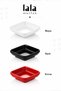 Kavi Mini Square Sauce Bowl Set of 6 (8X8 cm) - Melamine Breakfast Jam Bowl Snack Bowl - 8