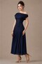 فستان ميدي سهرة أوف شولدر بتطريز لامع