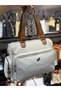 Large Leather-Look Shoulder Bag Suitable for Sports, Travel, Hospital, Mother and Baby Use - 4