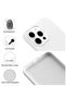 Designed For iPhone 14 Pro, Silicone Slim Shockproof Case with Soft Scratch Resistant Microfiber Liner, 6.1" (White) - 2