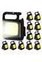 12 Pieces COB Mini Flashlight Bright Rechargeable Keychain Flashlights LED Pocket Flashlight