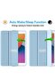 Smart Folio Soft TPU Protective Case Cover with Apple Pencil Holder for iPad 8th/7th Gen - Sky Blue - 6