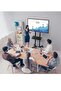 Mobile TV Cart with Wheels for 32-65 Inch LCD LED Plasma Flat Screen TVs - Height Adjustable Rolling TV Stand - 2