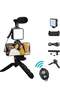Vlogging Kit - iPhone/Android Compatible Phone Video Kit with Tripod, Mount, LED Light, and Shotgun Microphone