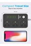 3-Way Power Extension Cord – 6 USB Charging Ports, 3 Universal Plugs, 2 Meter Surge Protection Cable for Home and Office Use - 3