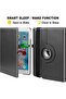 Black 360-Degree Rotating iPad Case with Auto Sleep/Wake – Fits iPad 9.7” (2018/2017), iPad Air 2 & iPad Air – Multi-Angle Stand and Protective Cover - 4