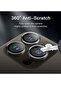 Camera Lens Protector for iPhone 14 Pro 6.1-Inch and iPhone 14 Pro Max 6.7-Inch, 9H Tempered Glass Metal Individual Ring Cover, HD Clear, 3-Pack (Space Black) - 4