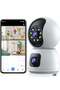 Dual-Lens Indoor Camera – 4MP 360° Dual Lens Smart Security Camera, WiFi Wireless