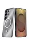 Samsung Galaxy S25 Ultra 5G 2025 Magnetic Case, Slim Transparent Flexible TPU Shockproof Magsafe Back Phone Case - Clear