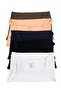 3-Piece Women's Ribbed Camisole U-Neck Rope Strap Mixed Color Crop Top - 3