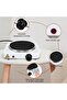1000W Single Electric Hot Plate with Adjustable Thermostat Portable Cooking Burner White - 4