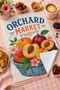 Peach Please Orchard Market Peach Fruit Pattern Retro Modern Stylish 2-Piece Kitchen Towel Set 35X55 - 3