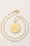 Gold Ayetel Kürsi and Allah Double-Sided Medallion Steel Necklace - 2