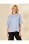 Women Blue Graphic Interlock T-Shirt